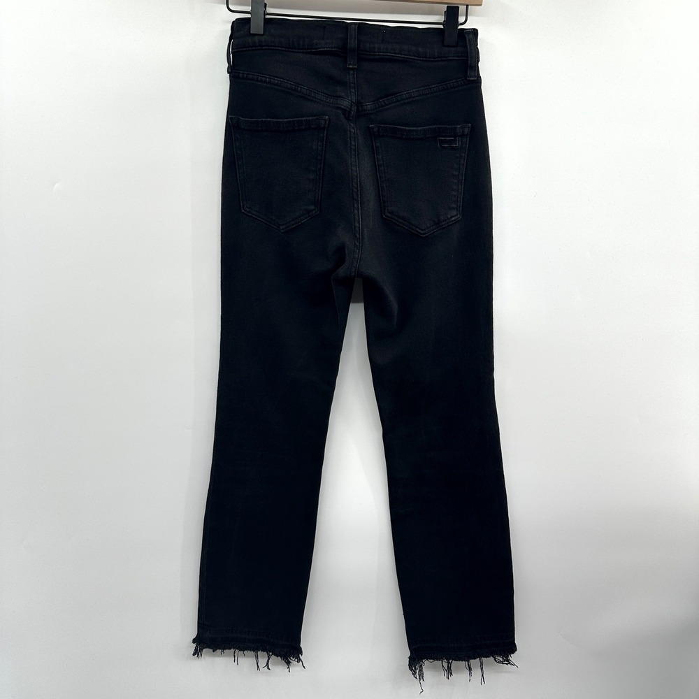 AYR The Rocker Straight‎ Leg Crop Raw Hem in Magnetic Black Size 25 - Picture 4 of 13